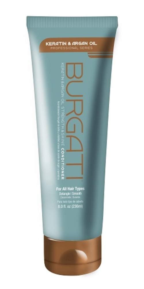 Burgati Moroccan ​Argan Oil Conditioner with Keratin Sulfate Free for Dry, Frizzy, Curly or Damaged Hair Professional Strength-Made in USA - 8 Fl Oz