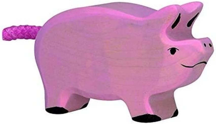 Holztiger Piglet Toy Figure, Pink