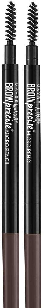 Maybelline Brow Precise Micro Eyebrow Pencil Makeup, 260 Deep Brown (2 Pack)