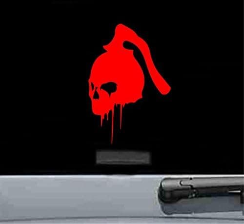 Axe Skull killer Vinyl Decal Sticker (RED)