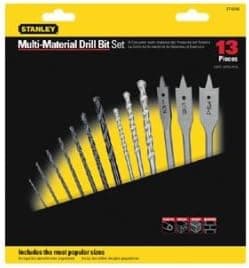 Stanley ST-02106 13 Piece Multi-Material Drill Bit Set Drill Bit Assortment