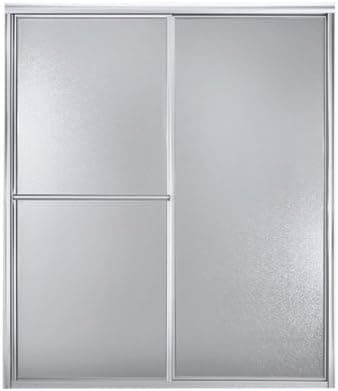 STERLING SP5975-59S-G06 Deluxe Shower Door Bypass 69-15/16" H x 54-3/8 - 59-3/8" W Rain Glass, Silver
