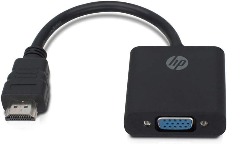 HP HDMI to VGA Adapter - Male to Female - for Computer, Desktop, Laptop, PC, Monitor, Projector, HDTV, Chromebook, Roku, Xbox and More