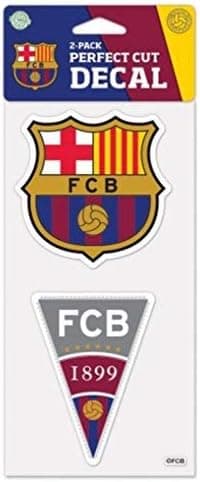 FC Barcelona Officially Licensed 4" x 8" inch Outdoor Vinyl Decal Set