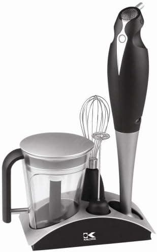 Kalorik 200-Watt 4-in-1 Combination Stick Mixer, Black and Silver