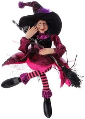 Halloween Decoration - 20" Sitting Witch (Purple)
