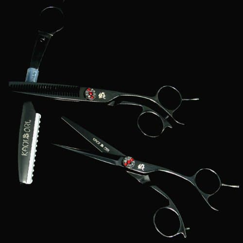Kamisori Black Diamond Hair Scissors Set 6 Inch