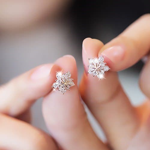 Sister graded diamond earrings swans rose 925 sterling silver color stone earrings women girls swan ornaments