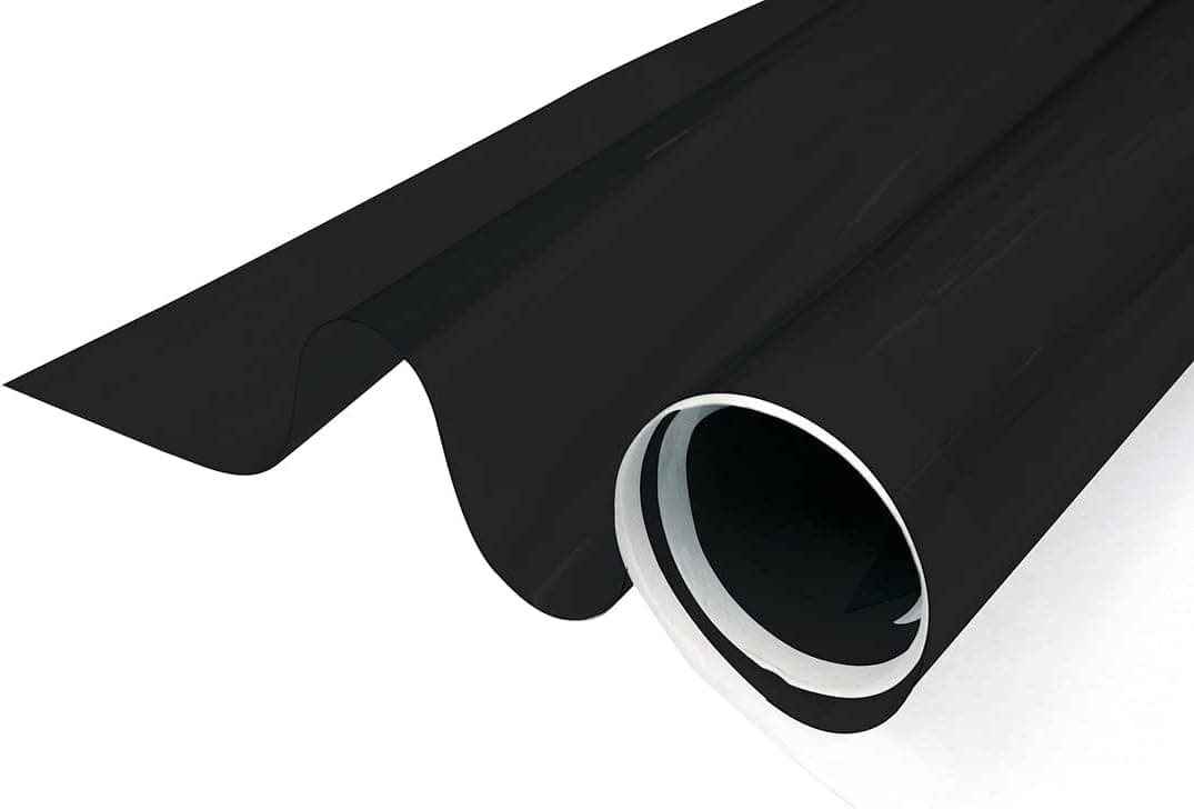 G Greenfilm Static Cling Window Tint 5% Easy DIY for Home and Residential and Automotive, No Glue Privacy Insulating Dark Black Window Film (48"x212")