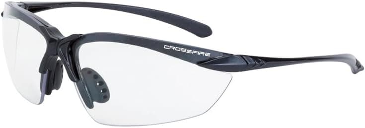Crossfire Eyewear Radians Clear Sniper Safety Glasses, Scratch-Resistant, Wraparound