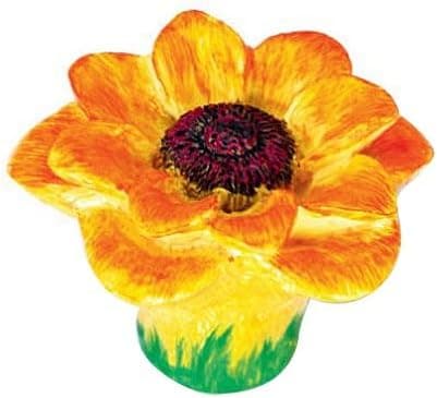 Siro Designs SD101-106 Daffodil Knob, 1.95-Inch, Yellow/Orange