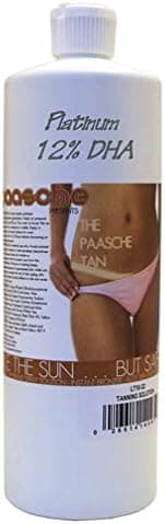 Paasche Airbrush Leisure Tan Airbrush Tanning Solution 12% DHA, 32 Ounce, Contains Aloe Vera Gel – Instant Tan