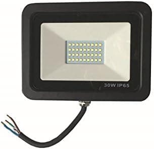 iLett 30 Watts LED Flood Light, Black Shield, UltraSlim, Instant on, 2400lm, 6000K (Cool White), CE, RoHS, 110V