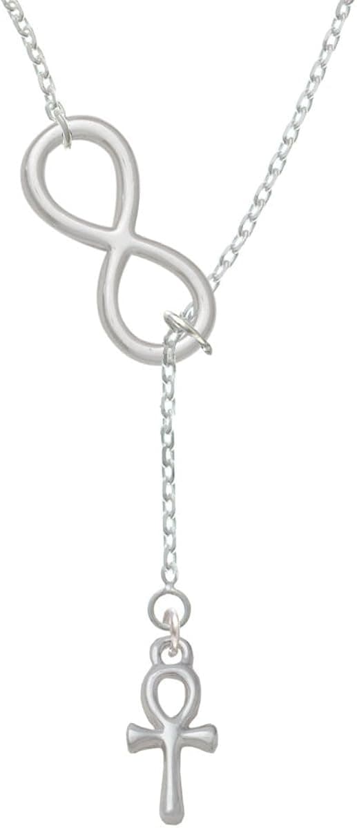 Delight Jewelry Small Ankh - Infinity Lariat Necklace