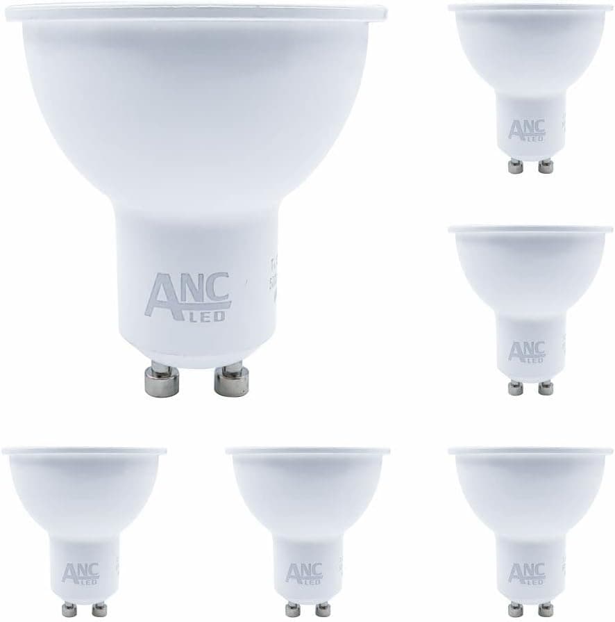 ANC GU10 Spotlight Bulbs with 30 Degree Beam Angle,6W LED Dimmable Bulbs(40W Equivalent),500 Lumens 3000K Warm White Spot Light Bulbs 5 Pack