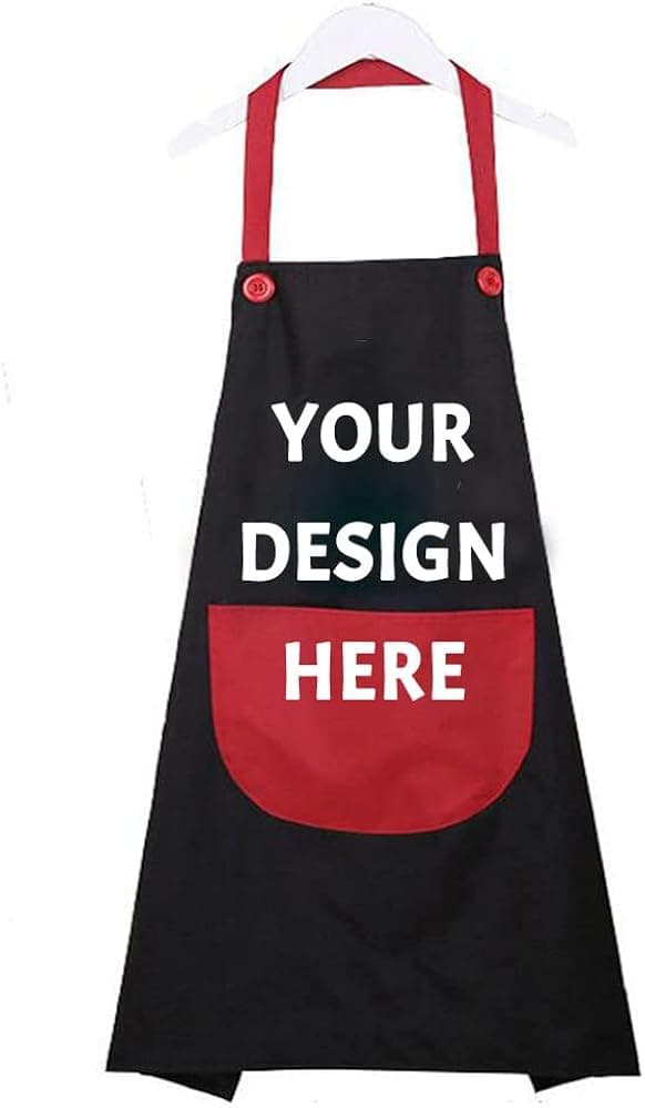 Personalized Kitchen Apron Custom Your Design Text Logo Women Men Aprons