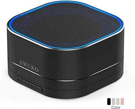 SWUKO Bluetooth Speaker with HD Sound and Bass, FM Radio, Handsfree, Premium Mini Bluetooth Speakers Portable Wireless for iPhone iPad Samsung PC Laptop Table Outdoor Travel Gift Ideas - Black