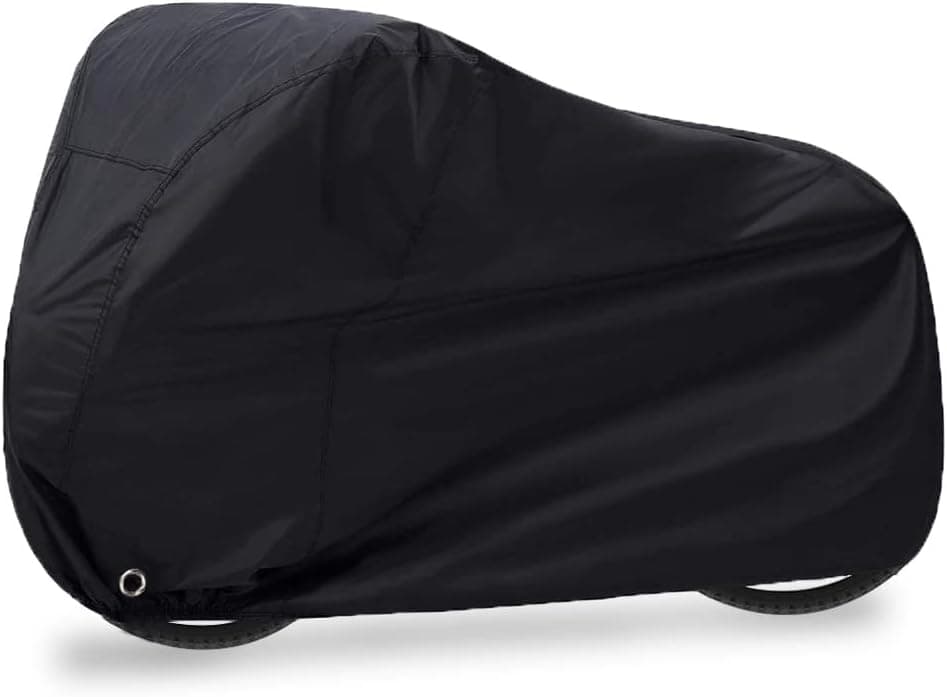 LONGLUOSI Bike Cover Waterproof Outdoor Bicycle Cover Thick Black. 29 Inch Windproof UV Snow Rustproof 190T with Lock Hole Storage Bag for Mountain Road Bike City Bike Beach Cruiser Bike