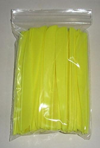 Duravanes Plastic Arrow Vanes 4" Flo Yellow Pkg/100