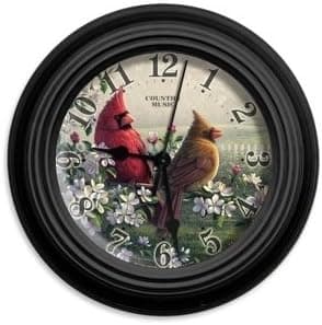 Reflective Art Country Music Wall Clock, 10-Inch,Black Edging