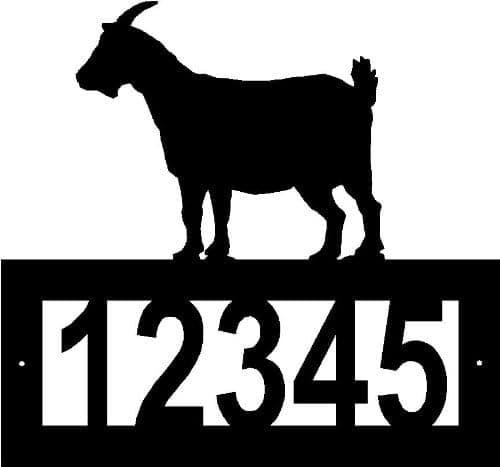 Custom Steel Pygmy Goat Address Sign