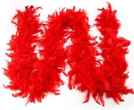 Chandelle Feather Boa 80g Red Boas for Party Supplies