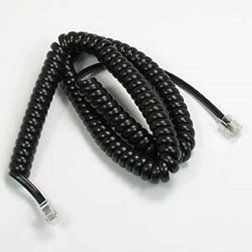 Corpco 12ft Coiled Handset Cord - Black