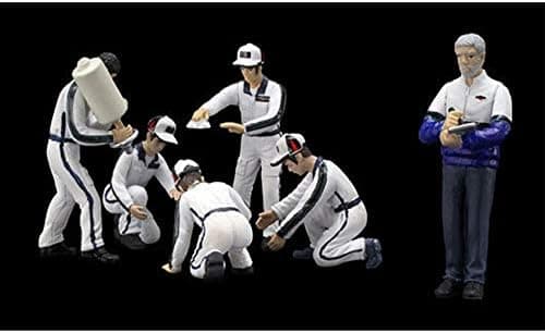 Pit Crew Figurines Martini Racing Set of 6 for 1/43 Scale Models by True Scale Miniatures 10AC06