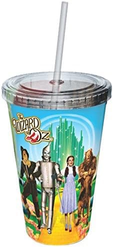 ICUP Wizard of Oz Yellow - Brick Road Plastic Cup w/ Straw