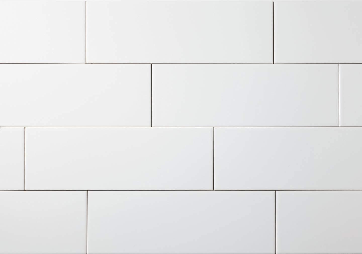 1 Carton/6 SQFT - 4"x12" Glazed Ceramic Wall Tile (White Gloss)