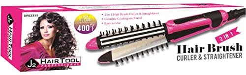 J2 Hair Tools Flat/curling Iron With Brush 1" (Pack of 1)