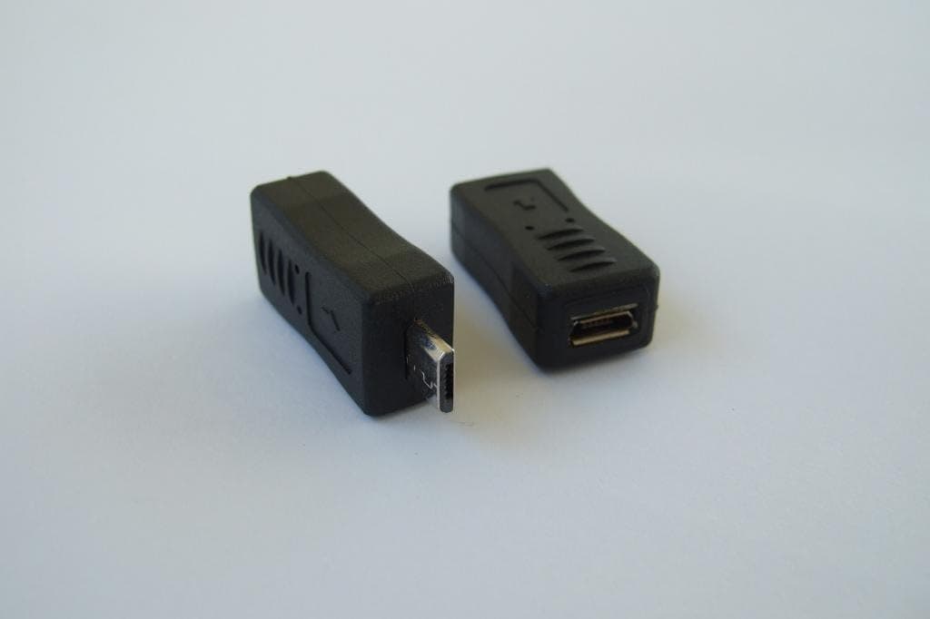 NEW USB 2.0 Micro Male to Micro Female Adapter converter Black