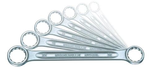 Stahlwille 20A/6 Deep-Offset Double-Ended Ring Spanner Set, 6–Piece Box Wrench Set