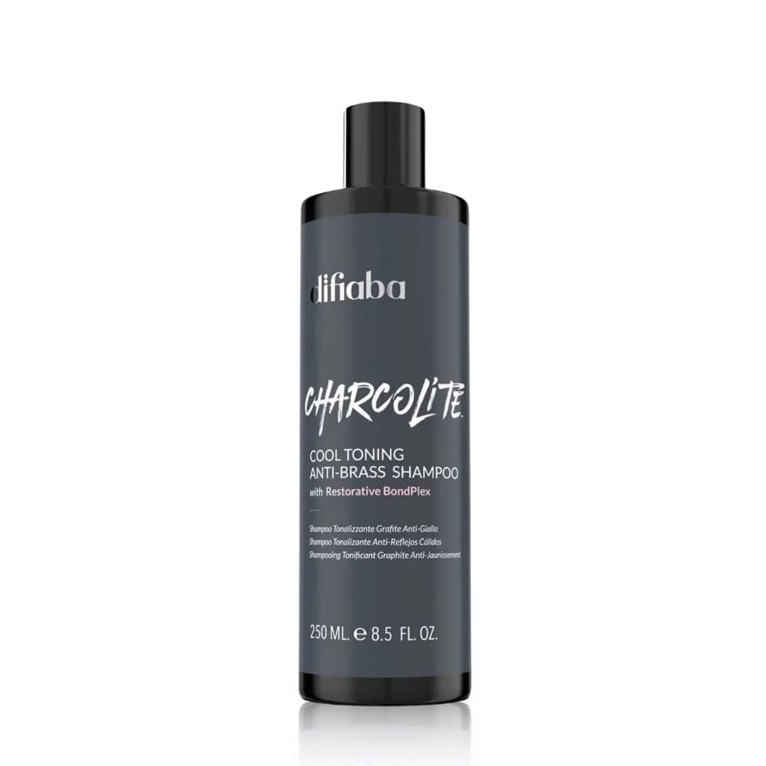 Difiaba Charcolite Cool Toning Anti Brass Shampoo With Restorative Bondblex - 8.5 oz
