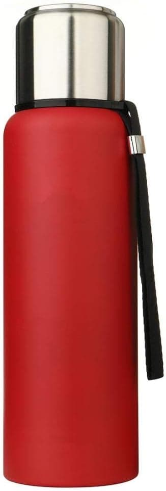 Double Wall Vacuum Stainless Steel Water Bottle Keeps Hot or Cold, Leak Proof Sports Water Bottle for Camping Travel, Water Bottle for Home, Office Outdoor (Red,750ml 75x285mm)