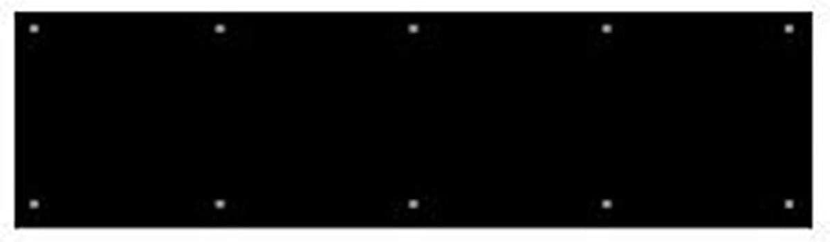 Baldwin 20001900630 Satin Black 6 Inch x 30 Inch Solid Brass Kick Plate