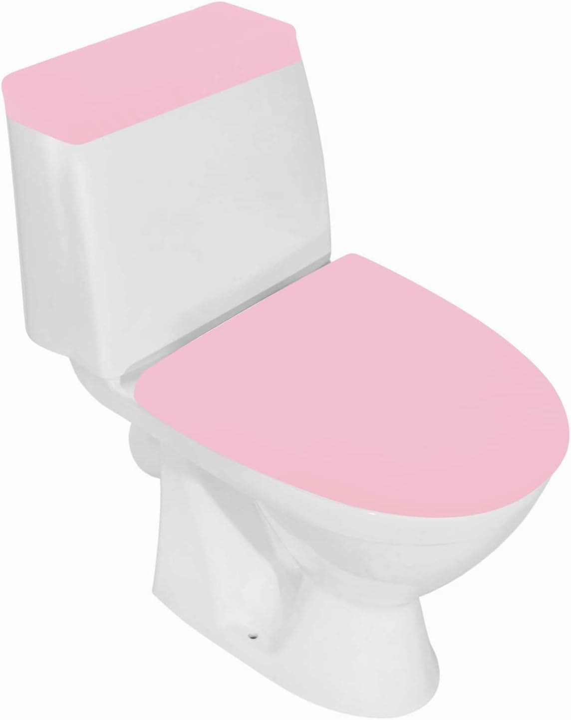 AZHCHKE Toilet Lid Cover and Toilet Tank Lid Cover, Bathroom Toilet Lid Seat Cover Set, Stretch Washable Spandex Fabric Toilet Protector Cover, Fits Most Toilet Tanks & Lids, Pink