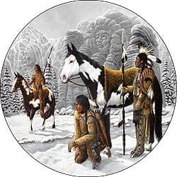 Painted Journey Horse 19 Indians Spare Tire Cover (Select tire Size/Back up Camera Option in menu)