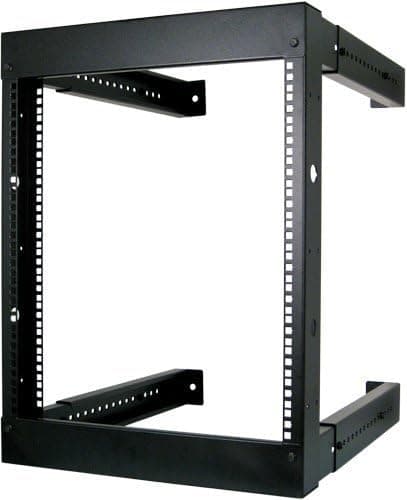 12U Open Wall Mount Frame Rack - Adjustable Depth 18"-30"