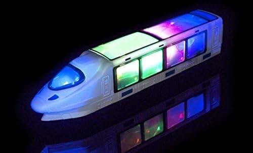 PowerTRC Electric Toy Train, Automatic Driving with Lights, Sounds, Music, and 3D Color Effects