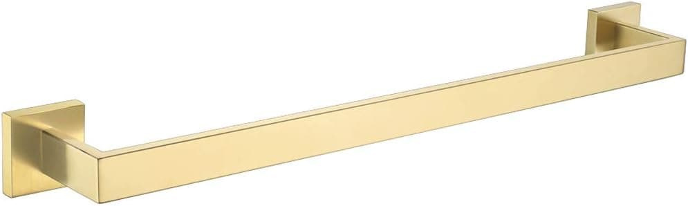 Bath Towel Bar 23.74", Angle Simple SUS304 Stainless Steel Bathroom Towel Holder, Shower Towel Rod, Single Towel Hanger Bar, Clothing Towel Rack for Wall, Brushed Gold