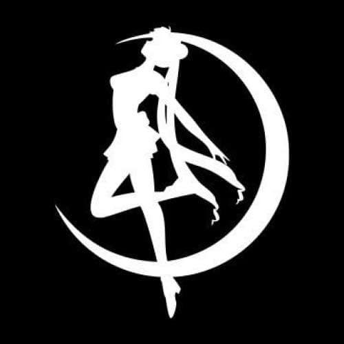 Sailor and The Crescent Moon Die Cut Vinyl Decal Sticker for Car Truck Laptop Tumbler Window Helmet Bumper (White, 6")