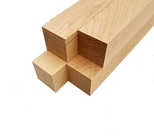 Hard Maple Lumber Turning Squares - 3" x 3" x 8" (4 Pcs)