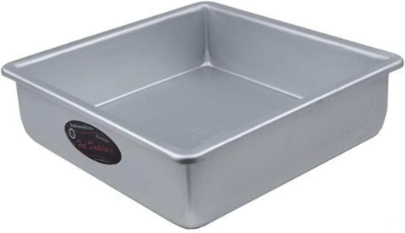 Fat Daddio's Square Cake Pan Solid Bottom 10"x10"x3"