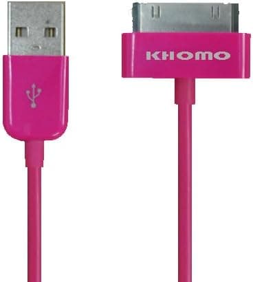 KHOMO: Pink Dock USB Charger SYNC Data Cord for Apple iPhone iPod & iPad (compatible with all models)