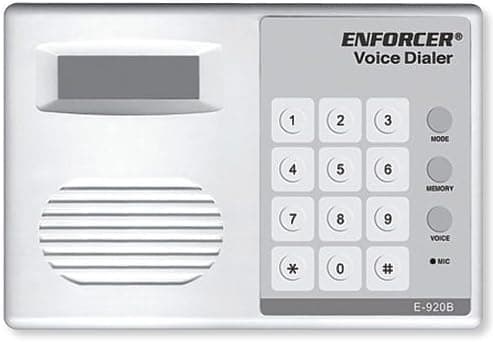 SECO-LARM E-920B Enforcer Automatic Voice Dialer for Security System; Two Independent Voice Messages/Stores up to Four Telephone Numbers, Cellular Numbers or Pager Numbers