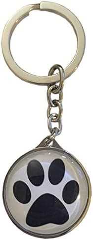 Pawprint Keychain (White)