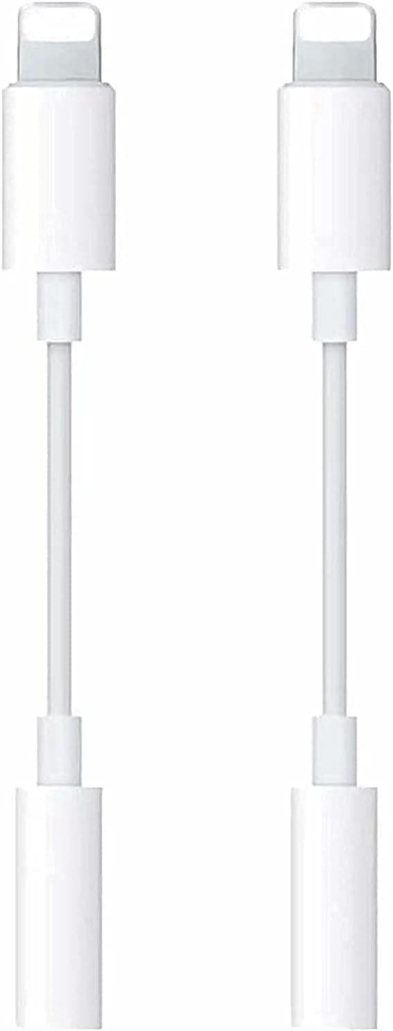 (2 Pack) 3.5mm Headphone Jack Adapter, Aux Connector Audio Earphone Dongle Stereo Cable for iPhone 11/11 Pro/11 Pro Max/Xs/Xs Max/XR/iPhone 8/8 Plus/X Compatible with iOS Systems