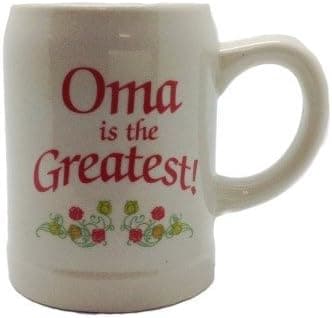 Essence of Europe Gifts E.H.G E.H.G | 12 oz Oma Is The Greatest Perfect Gift for German Grandma Stoneware Coffee Mug
