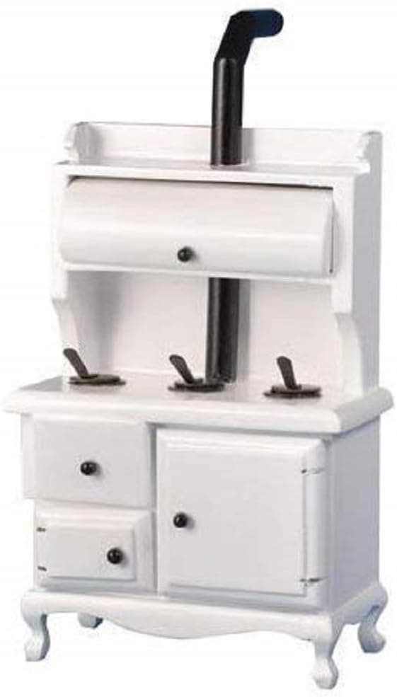 Aztec Imports, Inc. Dollhouse Miniature White Wood-Burning Stove